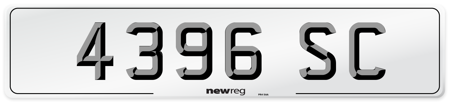 4396 SC Number Plate from New Reg